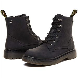 NEW IN BOX Suede Black combat boots
